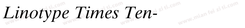 Linotype Times Ten字体转换